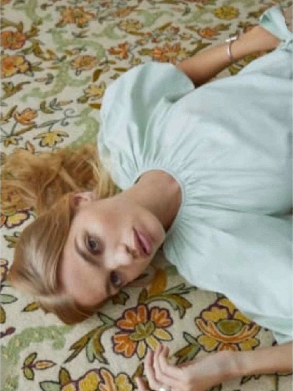 Reformation Pistachio Green Puff-Sleeve Midi Dress with Waist Tie NWT $268 Small - Picture 2 of 12